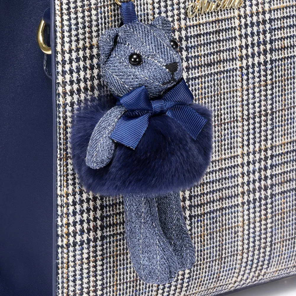 NUCELLE/брендовый женские из искусственной кожи сумки Дамская мода плед Tote кошелек