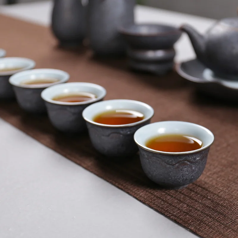 BENEWOTER Handmade Japan Ceramic Rough Pottery and Porcelain Teacup Kung Fu Tea Set Cup Drinkware Home Office Decor Ornament | Дом и сад