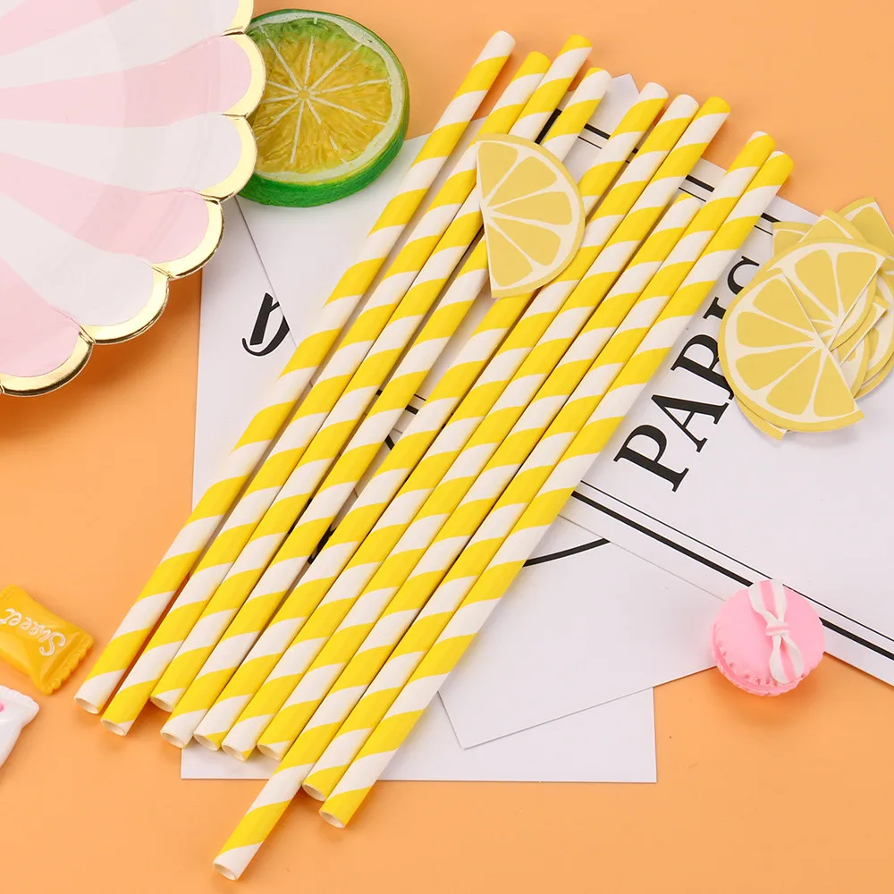 10PCS Paper Drinking Straws Straw Crazy Fruit Kids Girls Birthday Wedding Decorative Party Decoration Event Supplies | Дом и сад