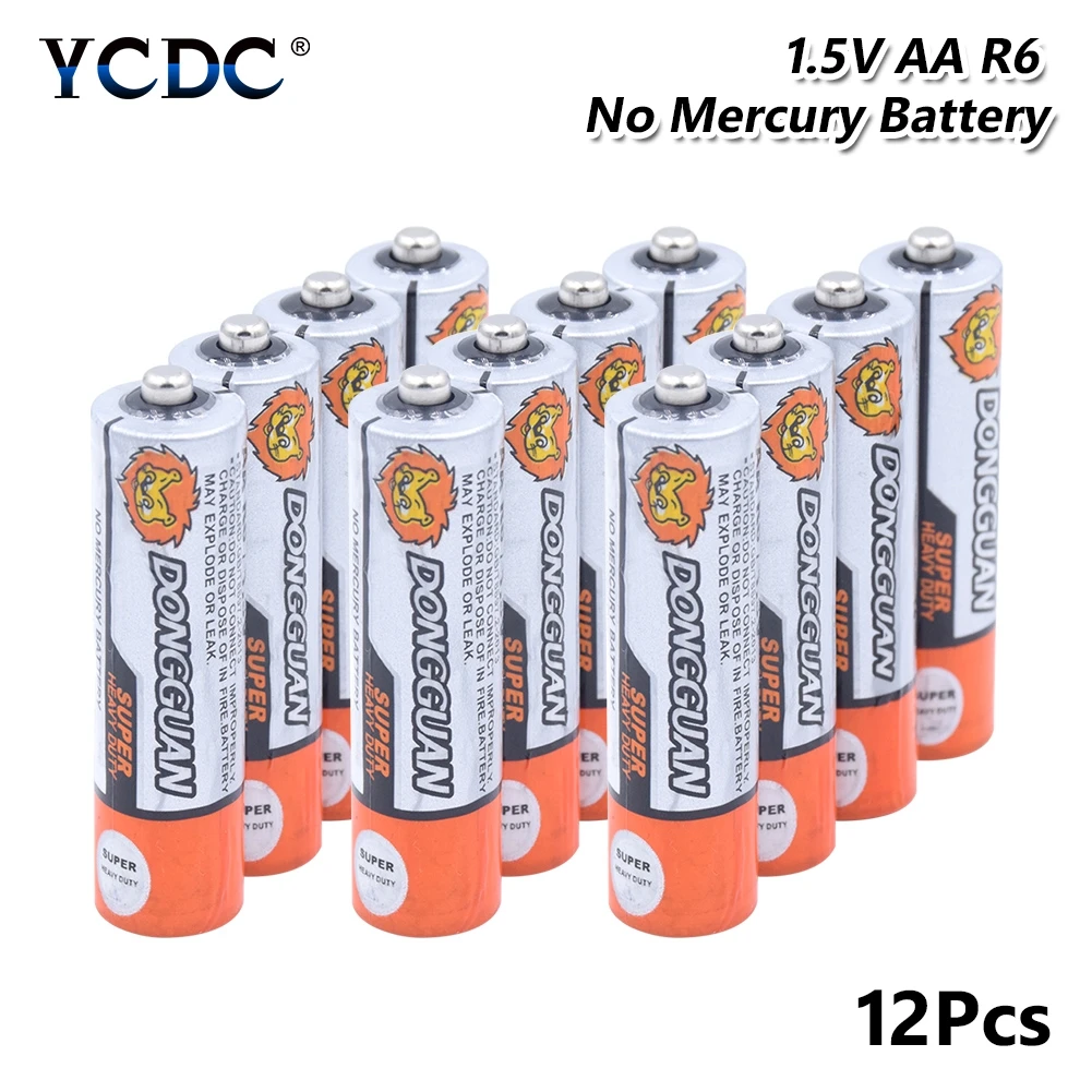 12 шт. AA карбоновая сухая батарея UM3 HR6 AM3 MN1500 15AC 4006 1,5 V для калькулятор будильник Мышь радио геймпад MP3 MP4
