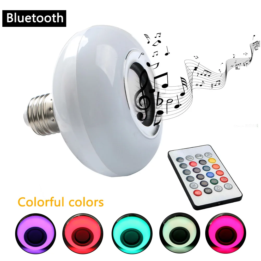 Новинка миниатюрная лампочка E27 LED RGBW музыкальное освещение Беспроводная Bluetooth