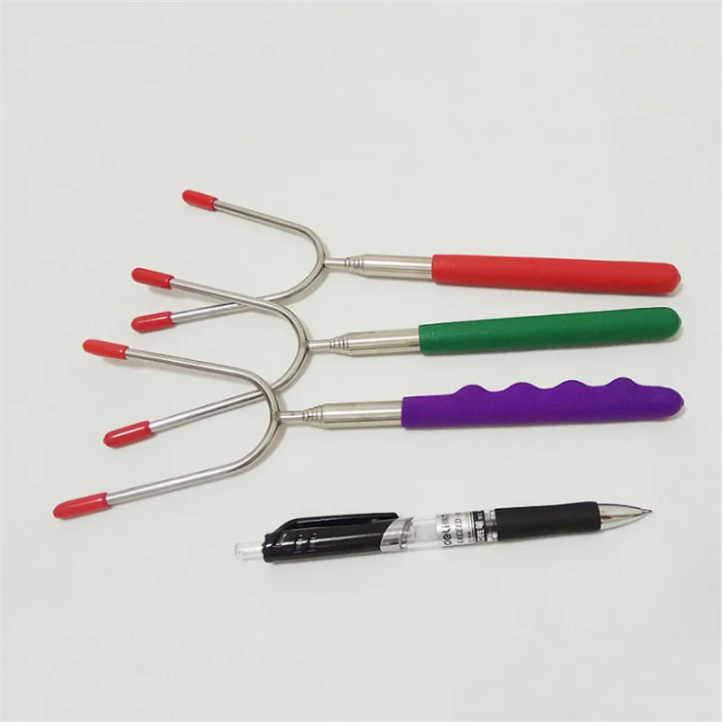 Растягивающиеся барбекю шампуры для мясо Prod силиконовая ручка вилки длинные