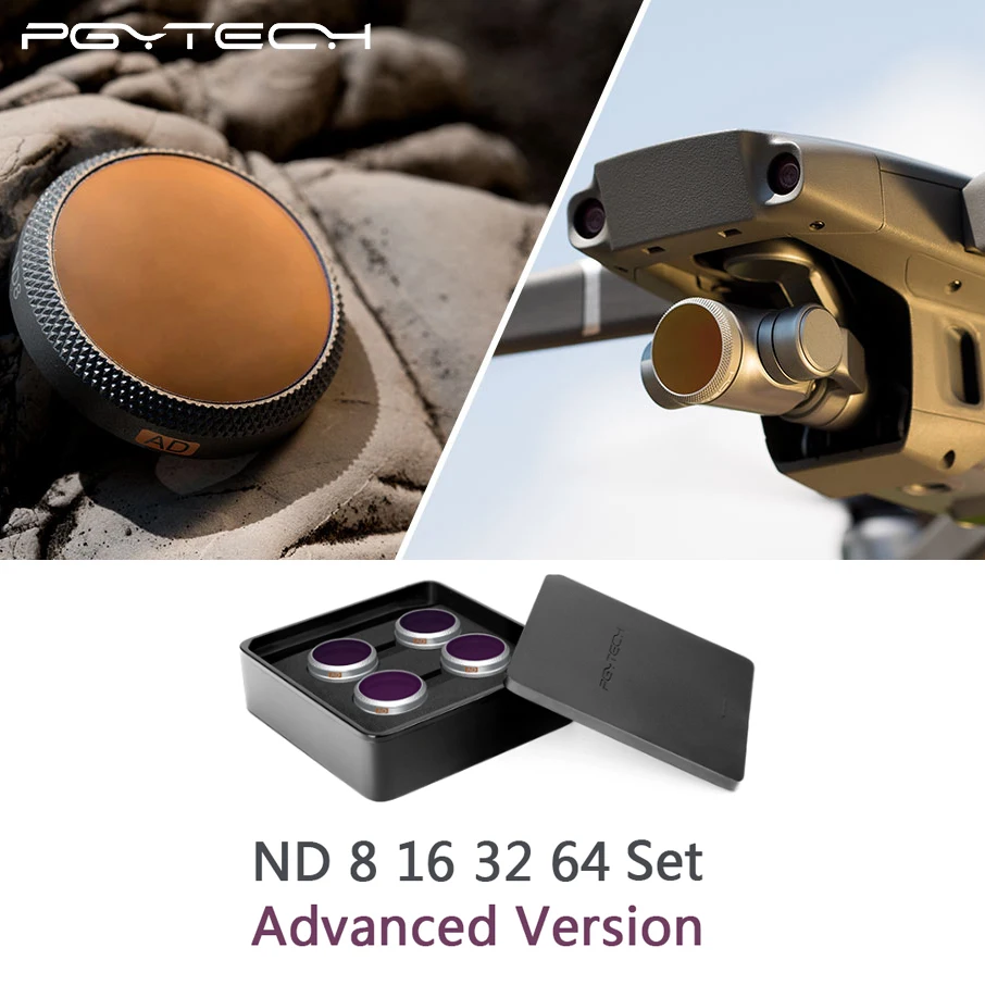 Набор фильтров PGYTECH для дрона DJI Mavic 2 Zoom расширенная версия ND8 + 16 32 64 фильтры