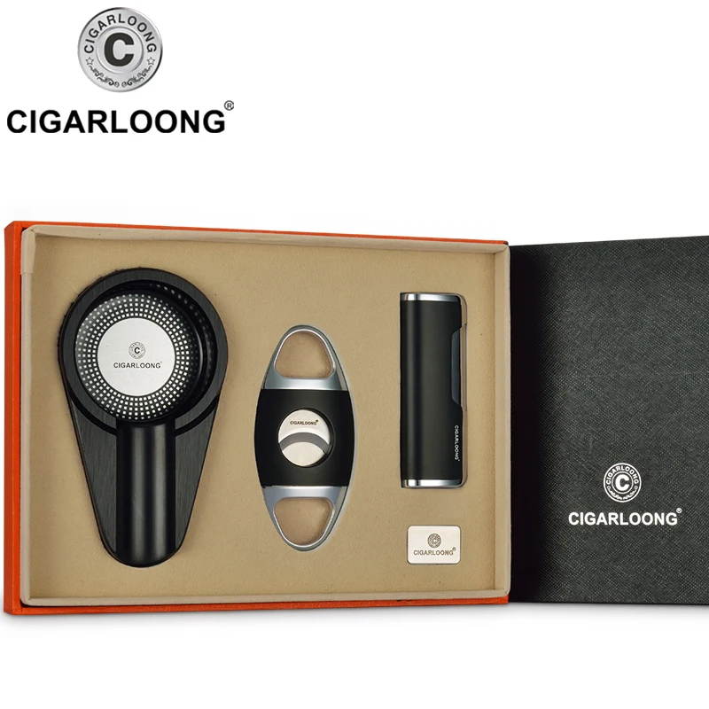 Пепельница для сигар комплект из 3 предметов портативная ветрозащитная