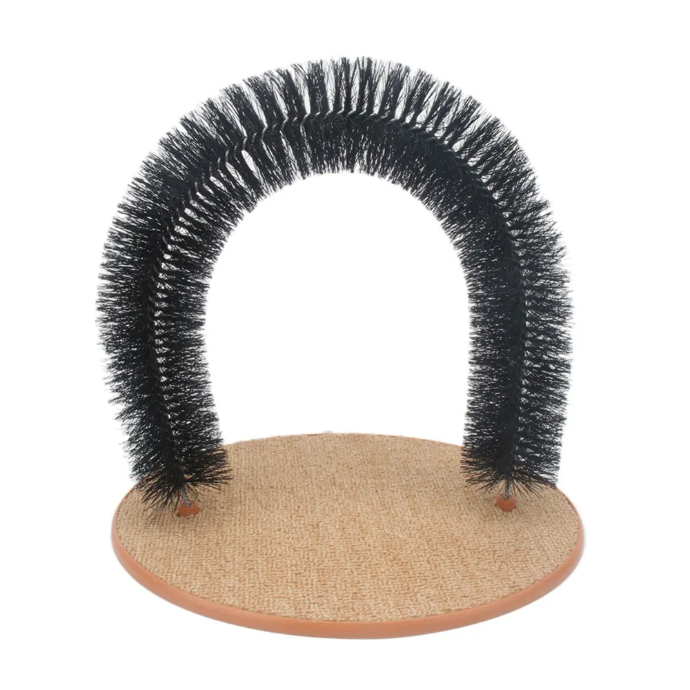 Arch Shape Cat Toy Self-Groomer and Massage Plastic Bristles Brush Hair Deshedding Catnip jouet chat | Дом и сад