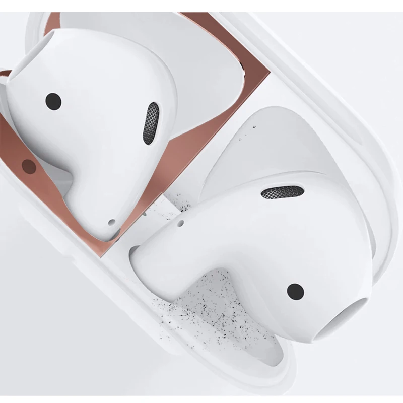 1 комплект металлическая пыль Защитная Наклейка для Air Pods чехол пылезащитный