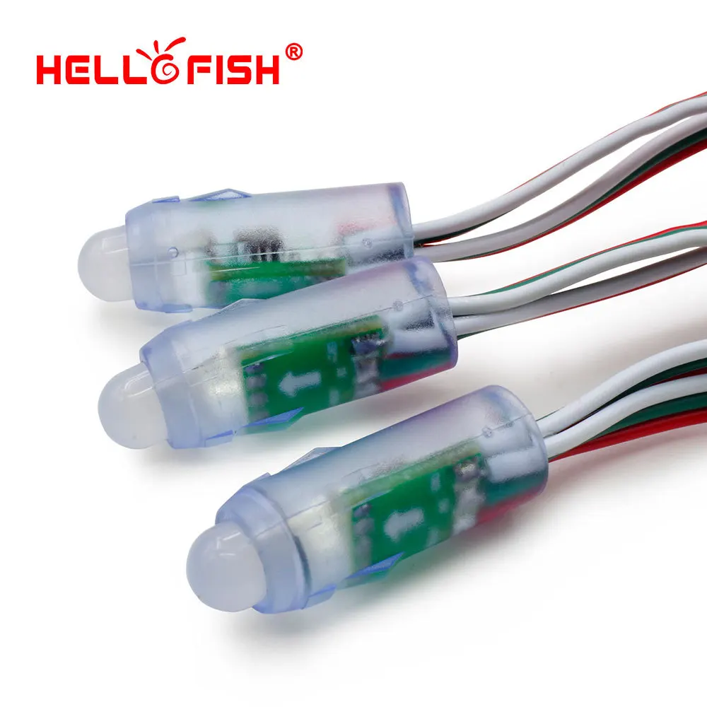 Hello Fish 12 мм WS2811 полноцветный пиксельный модуль DC5V IP68 Водонепроницаемые точечные