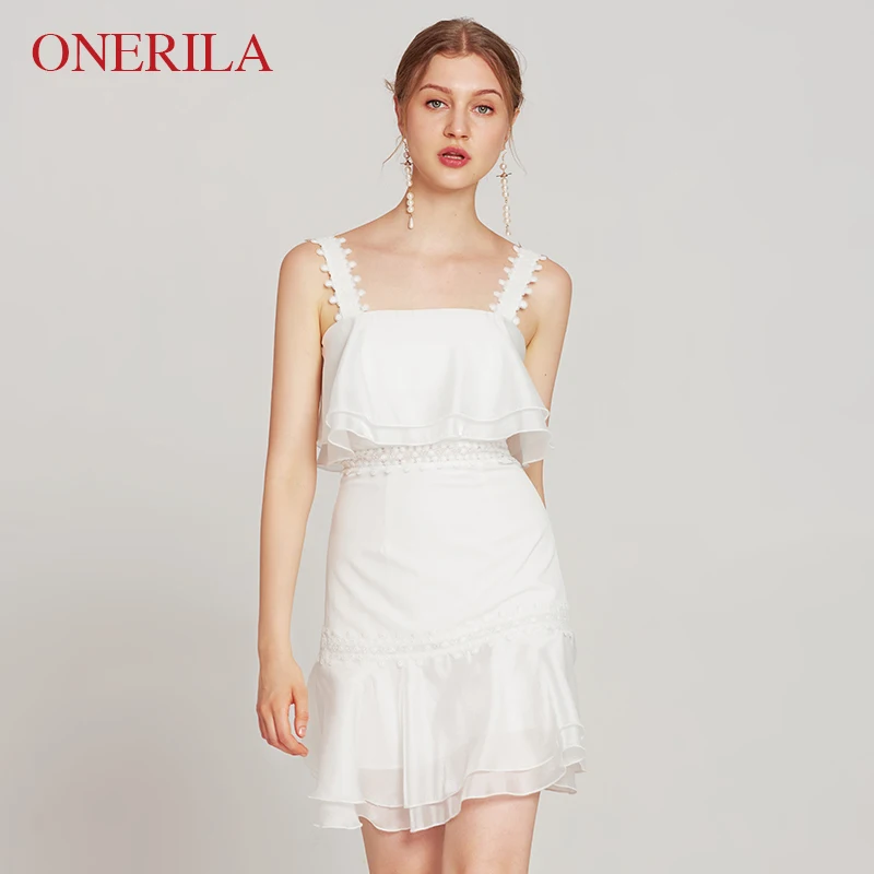 ONERILA Лето Bodycon платье 2018 тонкий Для женщин сексуальная спинки Труба