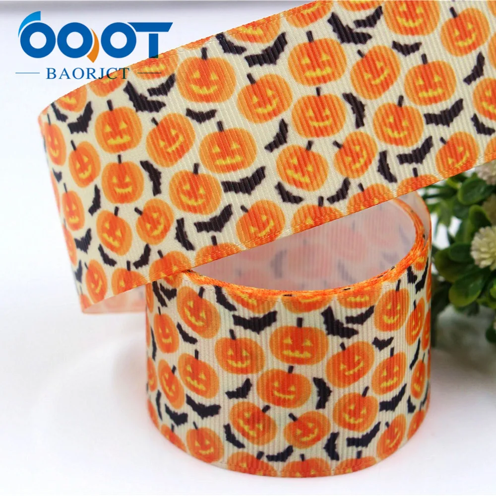 OOOT BAORJCT 178179 38 мм мультфильм Хэллоуин печатная корсажная лента аксессуары для