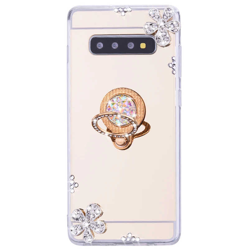 Зеркальный Чехол-держатель для Samsung Galaxy Note 9 8 5 S10 S10e S8 S9 Plus J4 J6 A9 A7 A6 J8 J2 Pro 2018 M10 M20 |