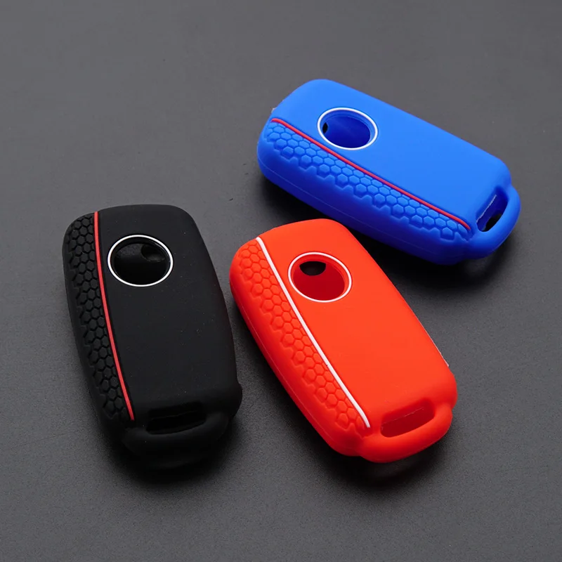 New design Silicone key fob skin cover hood POLO Bora Beetle Tiguan Passat B5 B6 Golf 6 MK5 MK6 Eos TSI Remote Protect keychain |