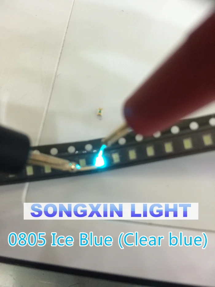1000 шт./лот SMD LED 0805 Светло Голубые светодиодные лампы 2 0 нм 1 синий прозрачный цвет