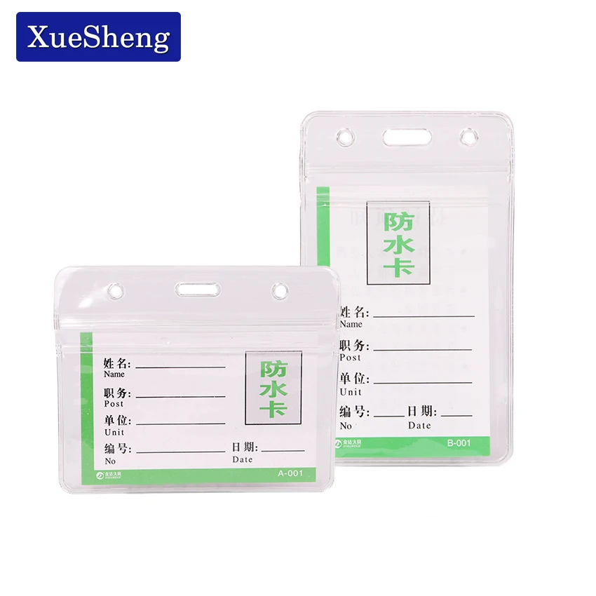 

10PCS PVC ID Badge Case Clear With Transparent Card Badge Card Badge Holder Office Stationery Supplies