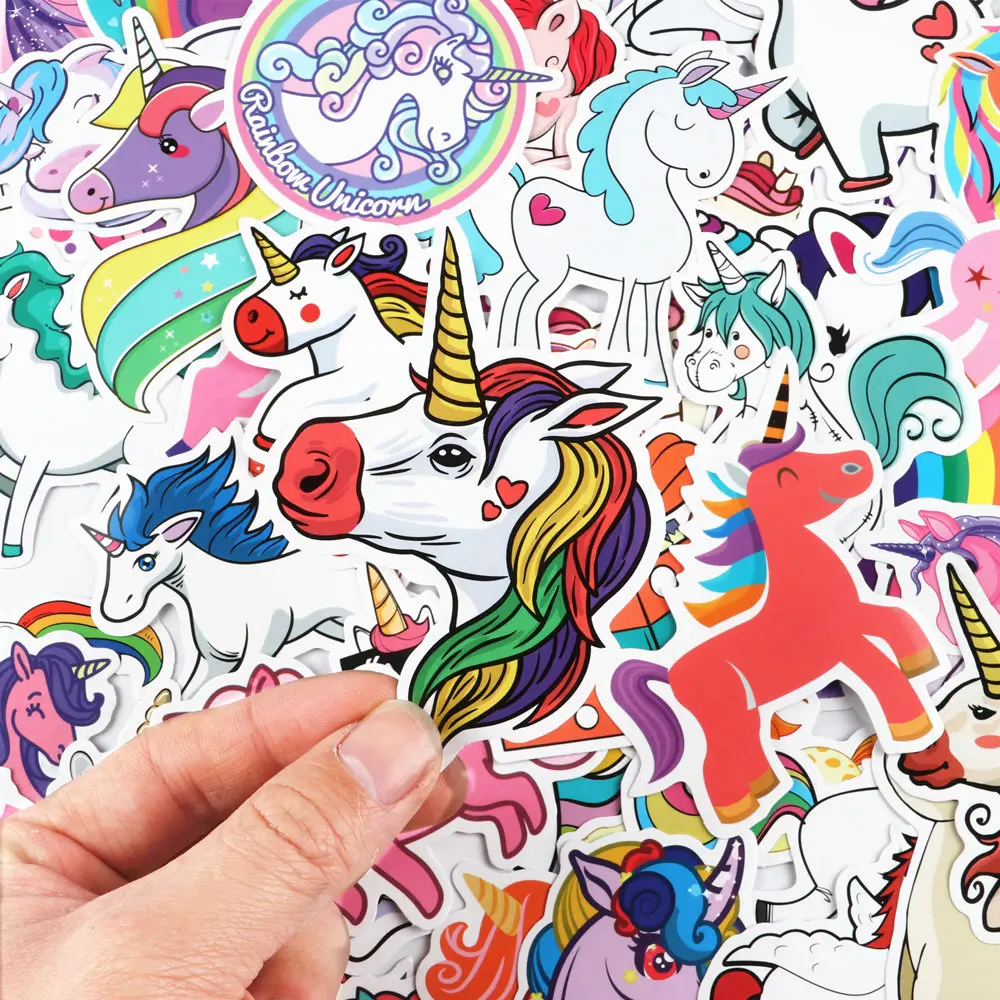 Наклейки в виде единорога для ноутбука скейтборда багажа Стайлинг автомобиля