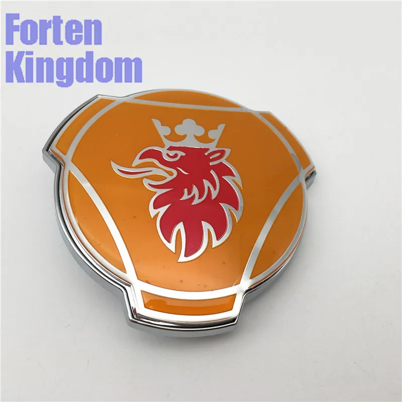 Forten Kingdom 1 шт. для Scania Custom оранжевый красный Грифон 80 мм ABS Грузовик Передняя решетка решетки капот значок эмблема 1401610