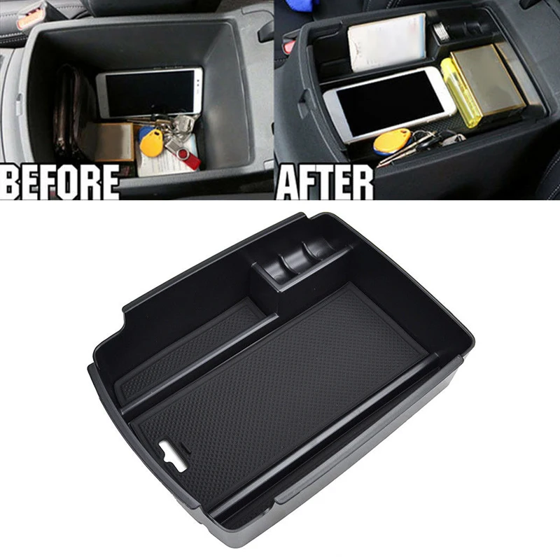 Black Auto Car Armrest Storage Boxes Accessories Fit For Kia Sportage 2017 Center Console Bin Tray Box | Автомобили и мотоциклы