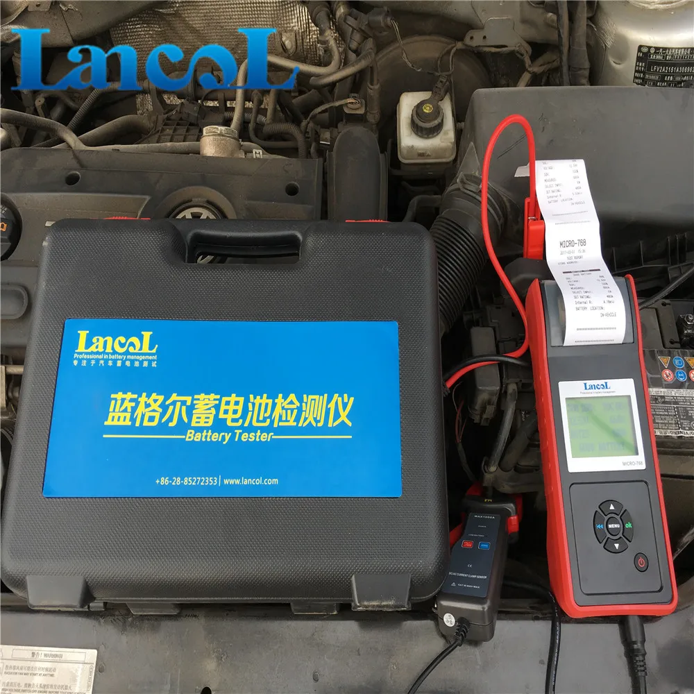 Lancol MICRO 768A тестер автомобильной батареи 12 В с принтером Автомобильный цифровой