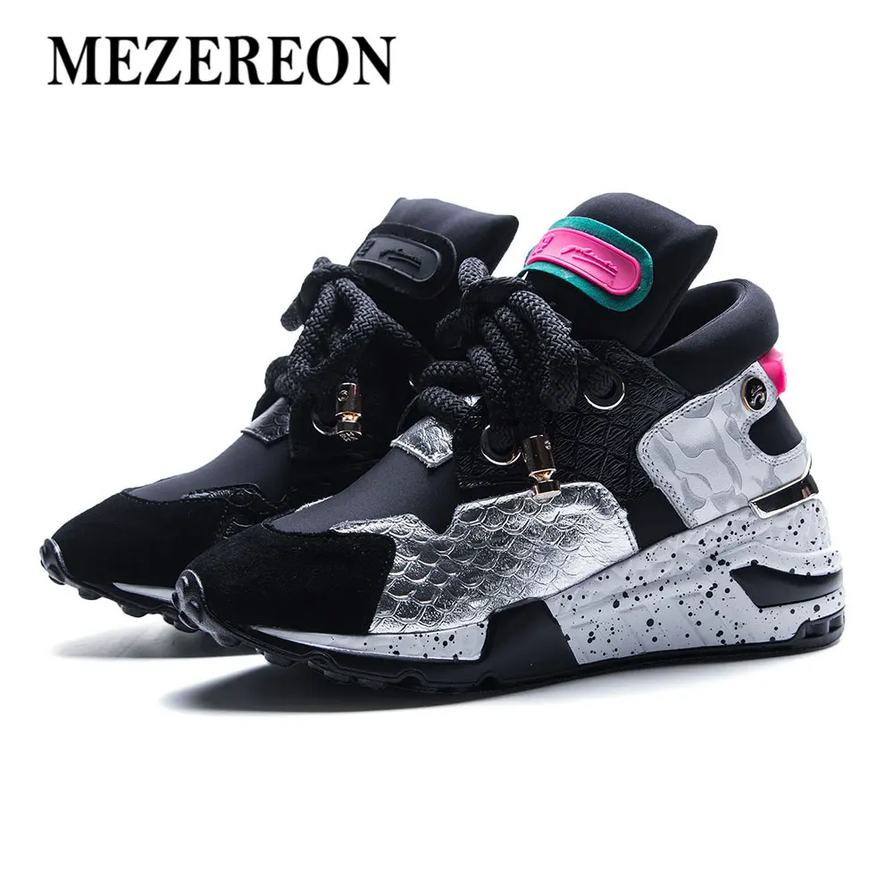 MEZEREON/; женские кроссовки; Легкая женская повседневная обувь; обувь без застежки на шнуровке; удобные дышащие туфли сетчатые ярких цветов