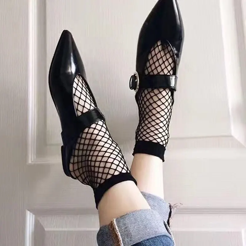 Женские Новые популярные пикантные ажурные носки WF1002 тонкие короткие женские