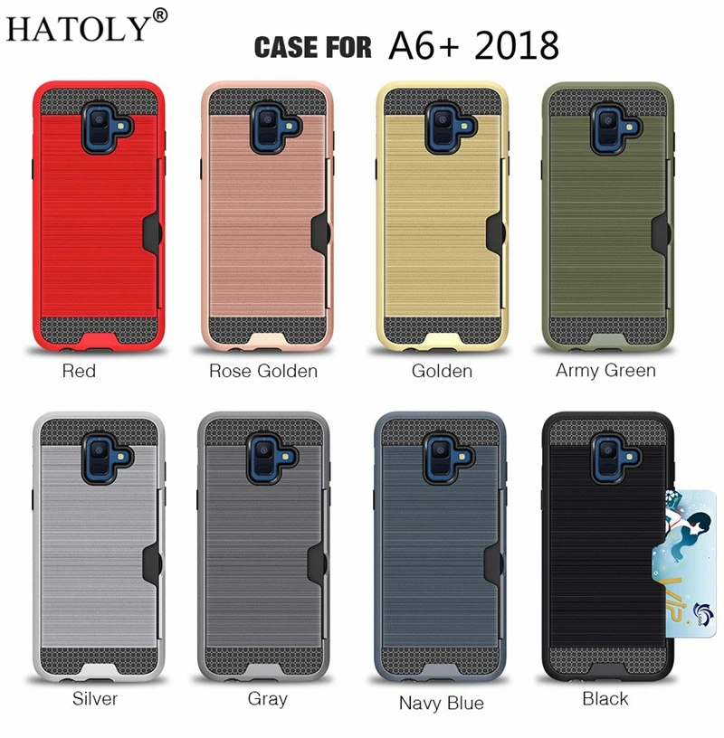 Hatoly чехол для samsung Galaxy A6 плюс 2018 Чехол-Броня с эффектом силиконовый резиновый