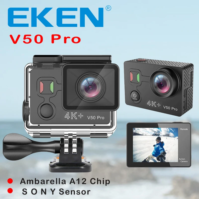 Оригинальная Спортивная Экшн-камера EKEN V50 Pro Ambarella A12 Wi-Fi 4K 30 кадр/сек 12 МП камера