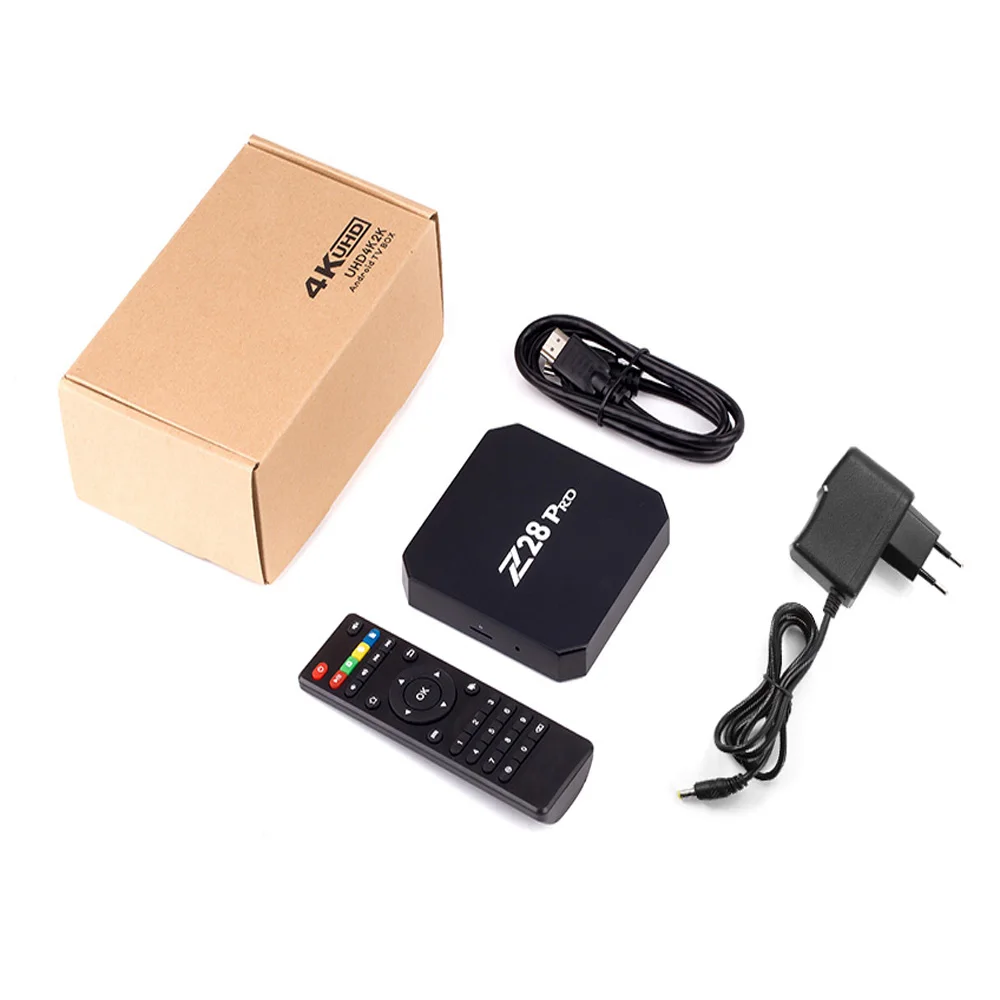 Z28 Pro RK3328 Cortex-A53 Smart ТВ Box Android 7 1 Поддержка H.265 4 К x 2 + 8 ГБ Мали-450 рука HDMI2.0 |