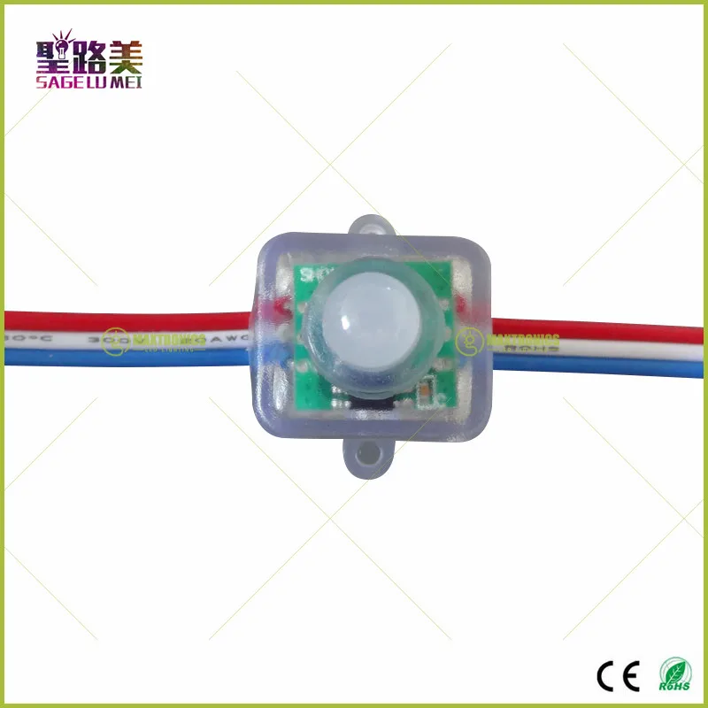 50 шт./лот DC5V 2811 квадратный диффузный Цифровой модули 12 мм IP68 водонепроницаемый