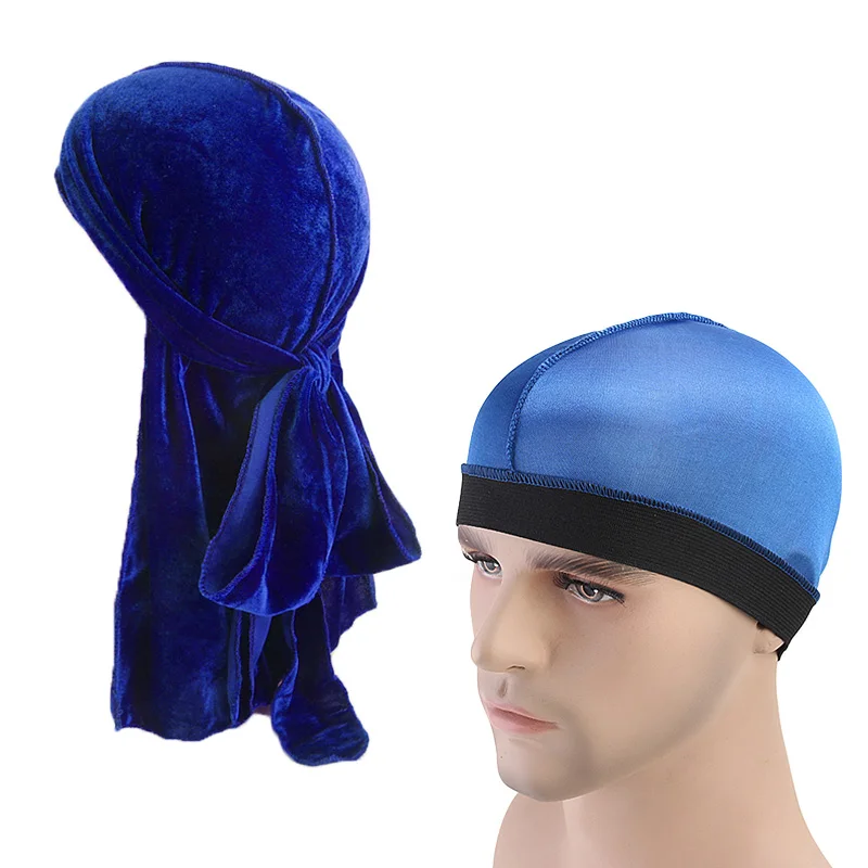 Бархат Durag и мягкая удобная Кепка Chemo колпак для сна Пиратская головная