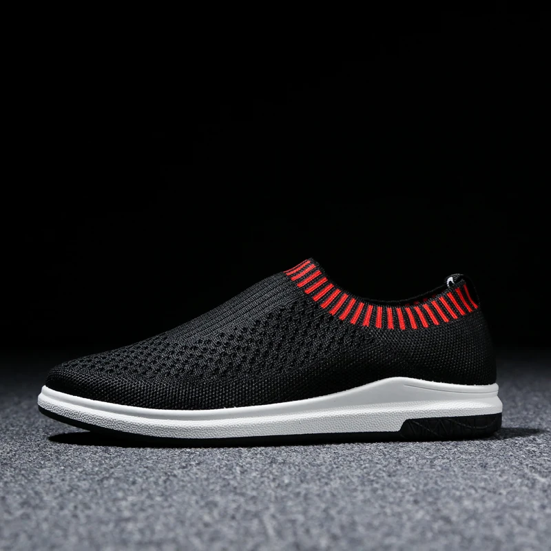 High Top Men's Summer white Weaving espadrilles Men Sock Shoes Comfort Slip On Breathable Chaussure Male Luxury Brand E4 | Обувь