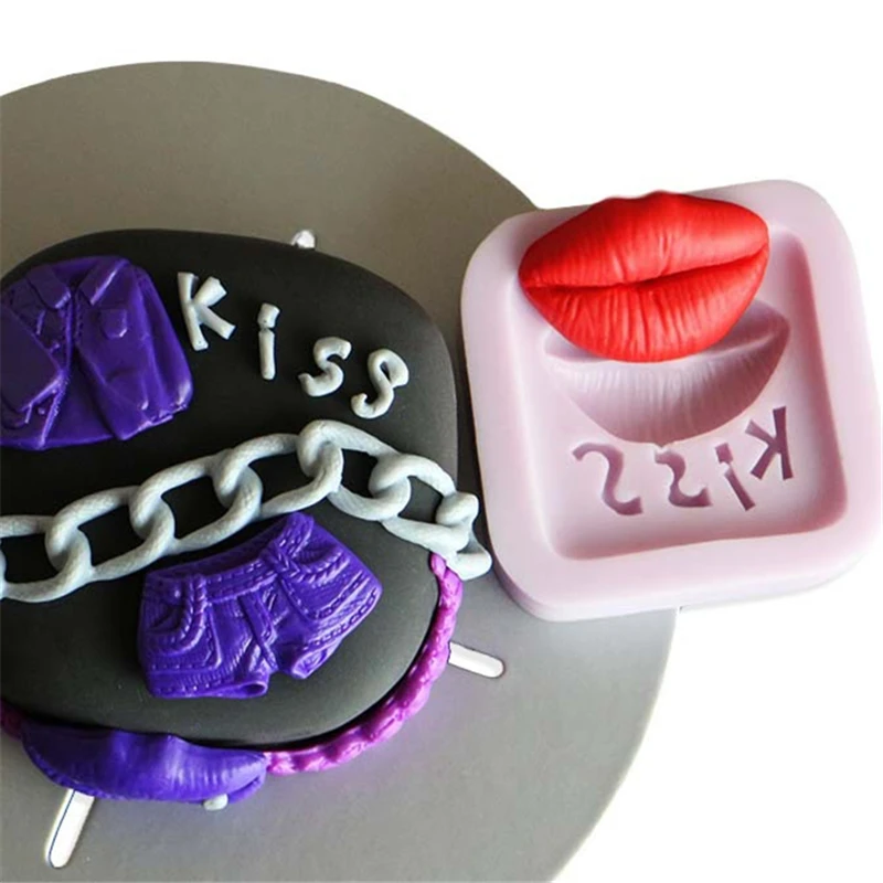 Hot Lip Kiss Soap Mold Fondant Cake Molds Soap Chocolate Mould For The Kitchen Baking H908