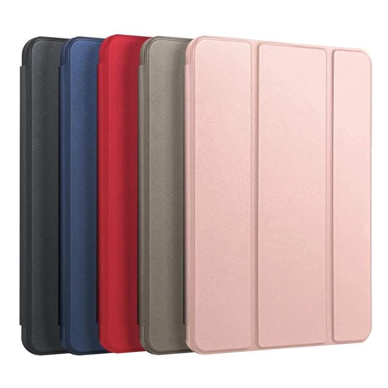 

Luxury High Quality Smooth Skin Touch Leather Case For Apple iPad Mini 2019 Soft TPU Silicone Shockproof Smart Flip Cover Case