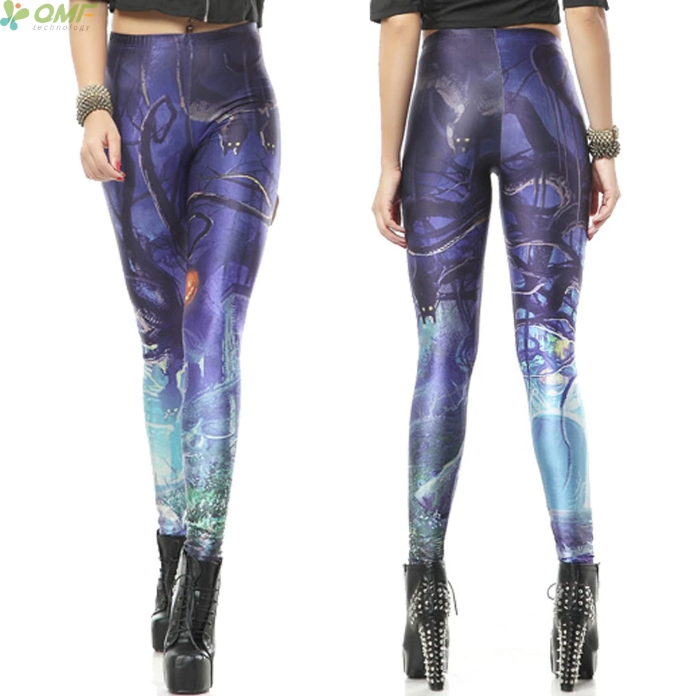 Хэллоуин Зомби 3d печати Косплей карандаш брюки Мода готический Леггинсы череп