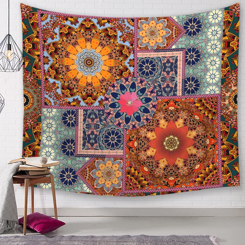 beautiful boho bohemian tapestry vintage floral indian wall hanging decoration for home elephant moroccan tapiz decor | Дом и сад