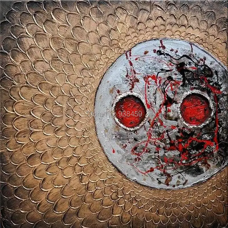 Абстрактная Тяжелая текстурированная живопись Современная одиночная для