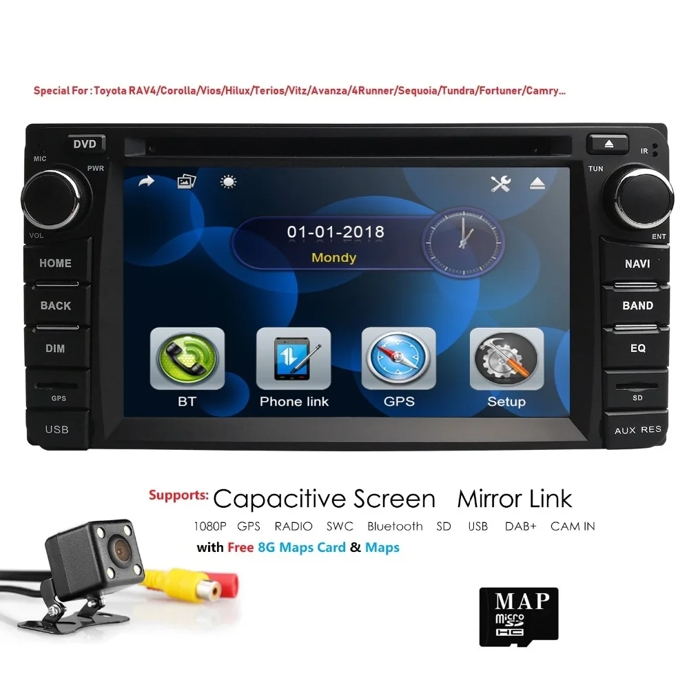 2 din 6 дюймов 800*480 Автомобильный dvd-плеер gps + BT радио сенсорный экран автомобильный