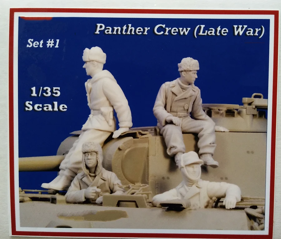 1/35 пантера команда 4 фигурки нет танка игрушка Смола модель миниатюрная смола