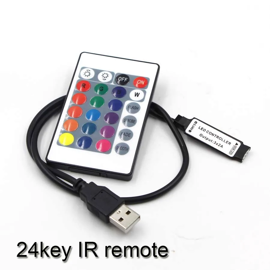 Беспроводной мини пульт дистанционного управления 5 В USB RGB LED контроллер 17key RF для