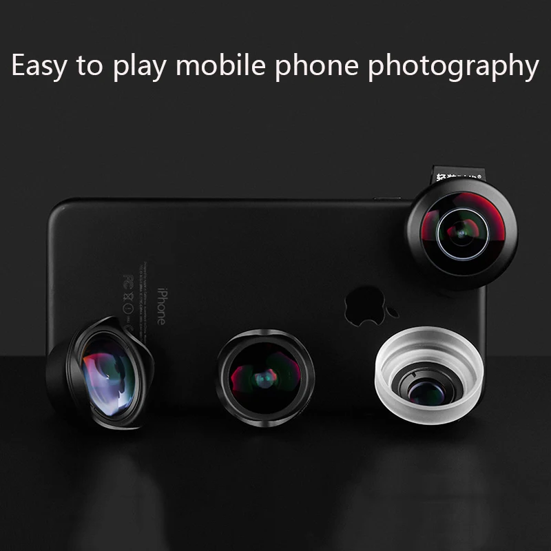 Mobile Phone Camera Lens Universal 4-in-1 Fish Eye Photo for iPhone 6 7 Samsung Galaxy HTC Xiaomi Cell | Мобильные телефоны и