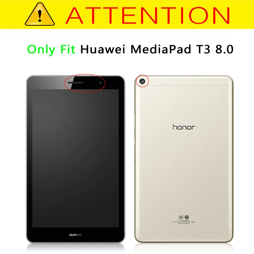 Ультра тонкий чехол для HUAWEI MediaPad T3 8 KOB L09 W09 &quotтвердый PU кожаный магнитный