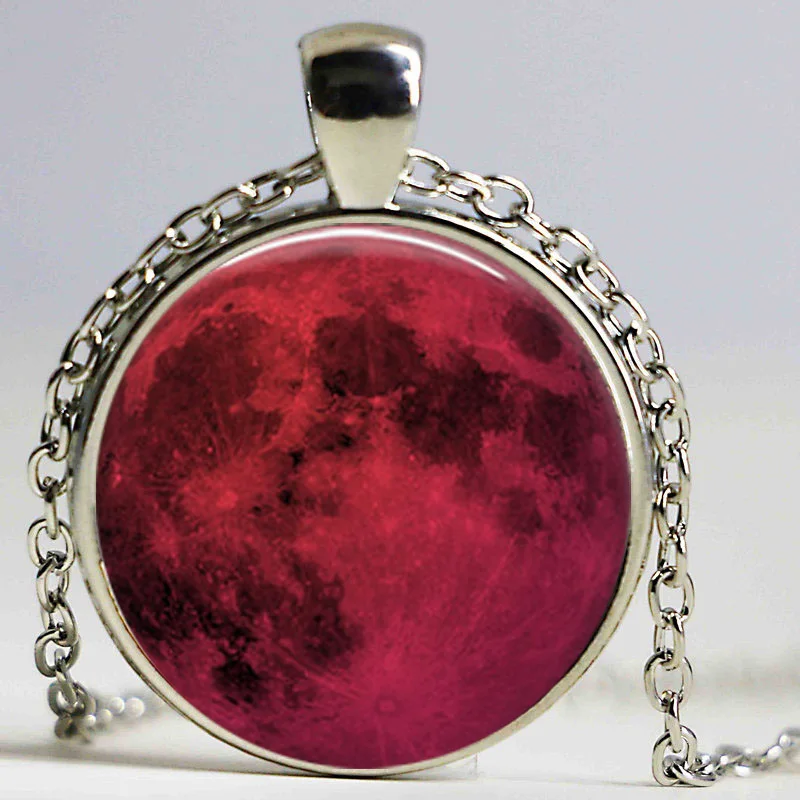 Бесплатная доставка ожерелье с полной луной Луной крови ювелирное лунным