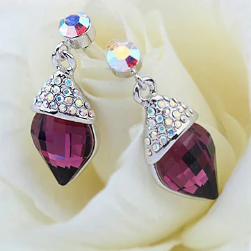 

Luxury Elegant Genuine Crystals From Swarovski Earrings For Women Brincos Earings Bijouterie Geometric Dangle Earrings Jewelry
