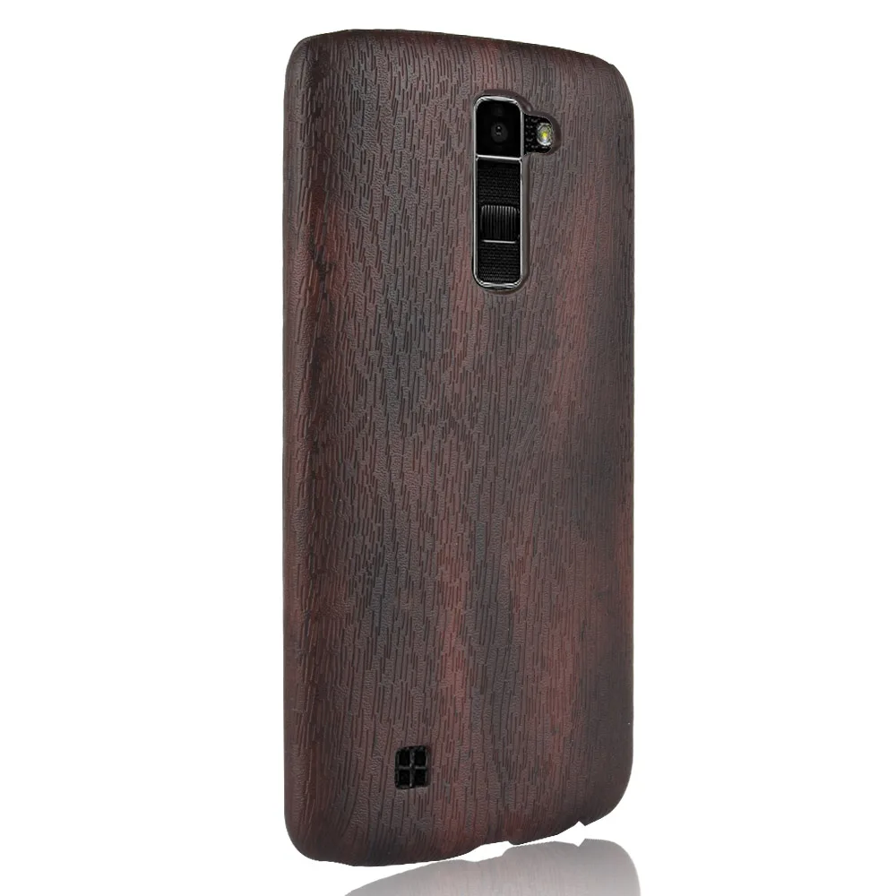 For LG K10 M2 K420N K430 K430ds Case Hard PC+PU Leather Retro wood grain Phone G10 Cover Luxury Wood for |