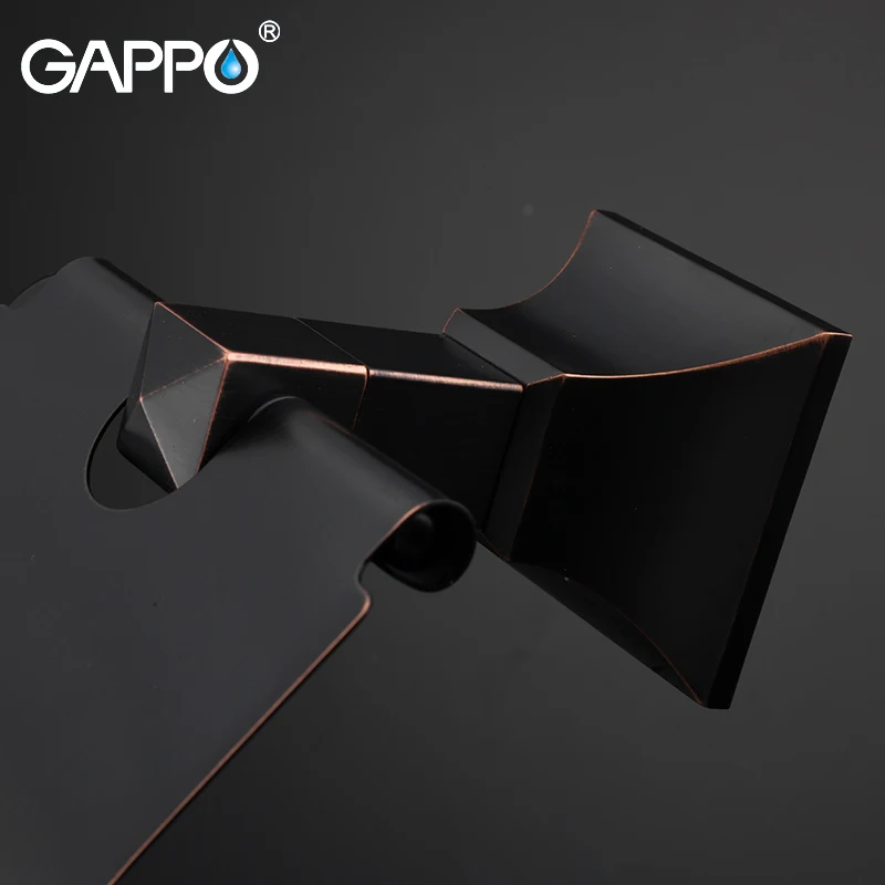 Держатель для рулона туалетной бумаги GAPPO латунная вешалка черный держатель