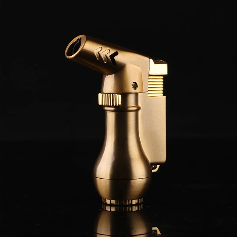

NEW Portable Compact Butane Jet Lighter Torch Turbo Lighter Fixed Fire Mini Spray Gun Lighter Windproof Metal 1300 C No Gas
