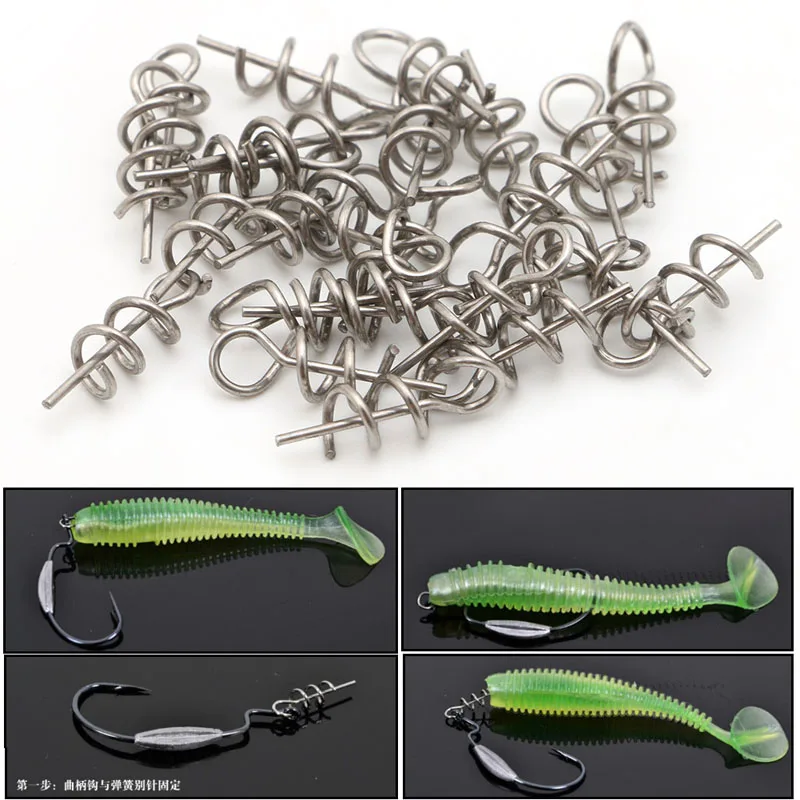 25 шт./компл. рыболовные приманки штырь пружинная фиксированная защелка игла