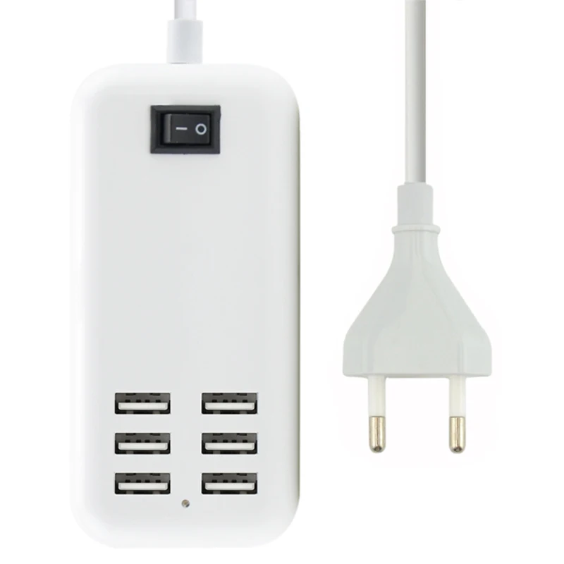 Универсальное 5 в 4A портативное 6 портов USB настенное зарядное устройство для