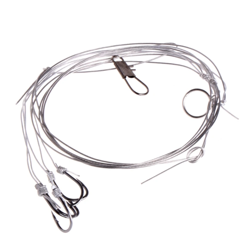 

5 Hooks High Carbon Steel Fishing Tackle Tool Sea String Hook Bait Holder Tools