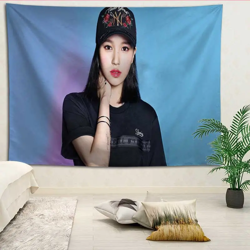 KPOP дважды Настенный декор гобелен макет комнаты живопись фон украшение стены постельное белье гобелены логотип на заказ - Цвет: 1