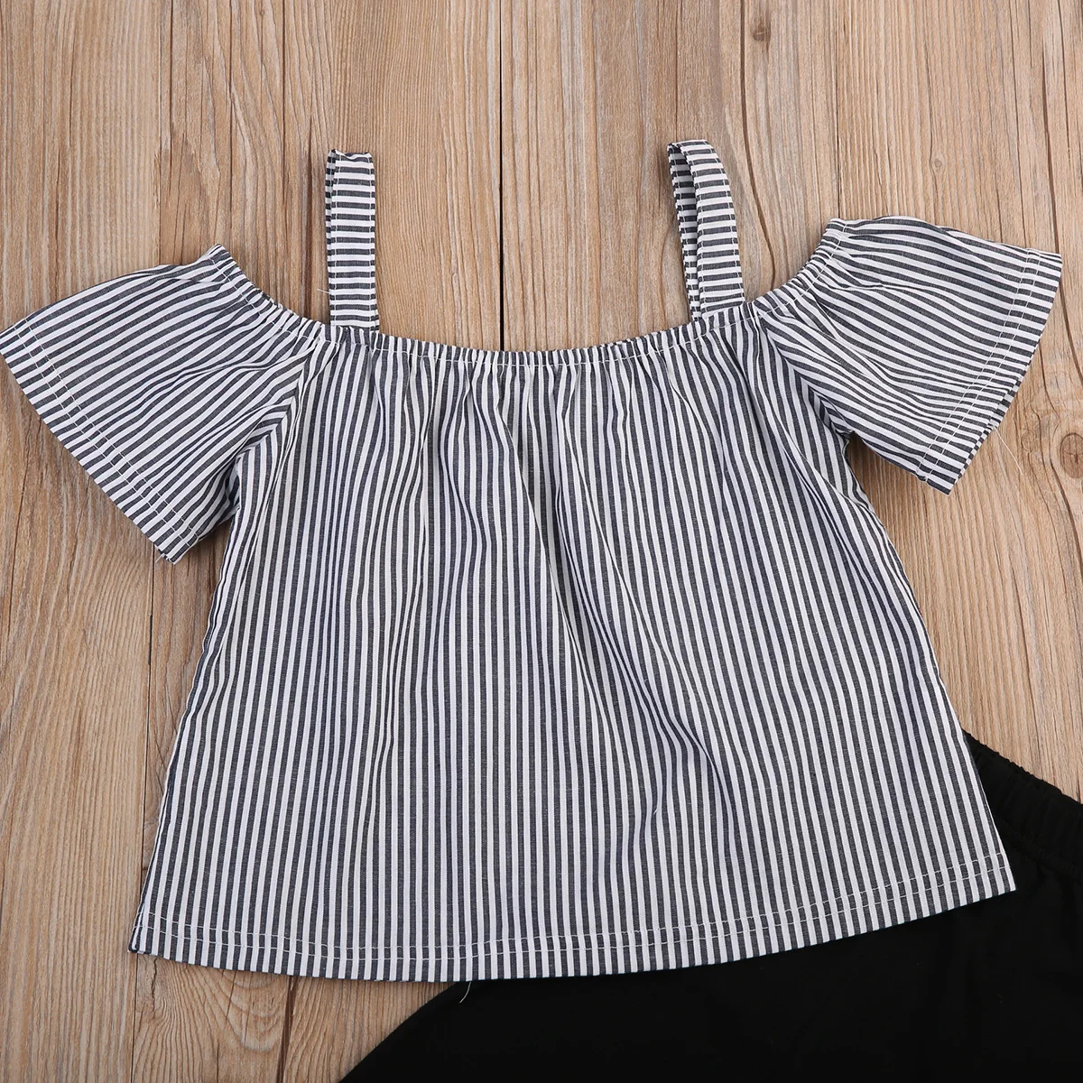 2017 детская одежда в полоску для девочек модный комплект из 2 предметов маленьких