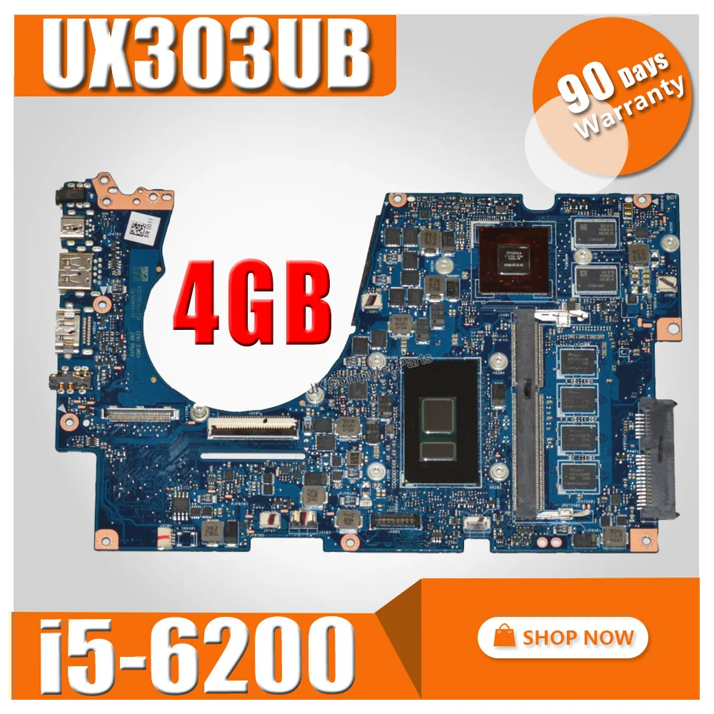 UX303UB материнская плата i5 6200 4 Гб REV 2 для For Asus UX303U UX303UA ноутбука UX303UB|Материнские